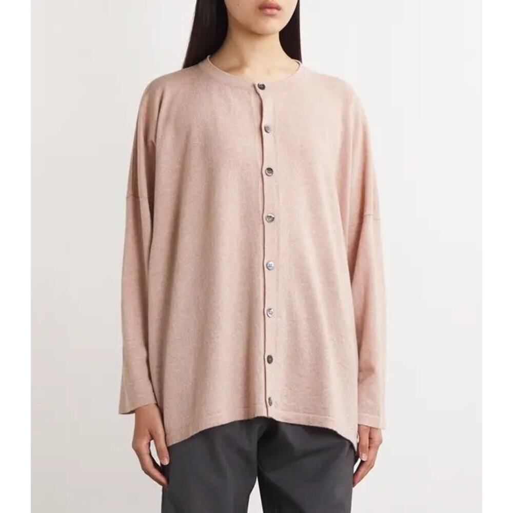 eskandar Cashmere Buttoned Cardigan - Pink O/S